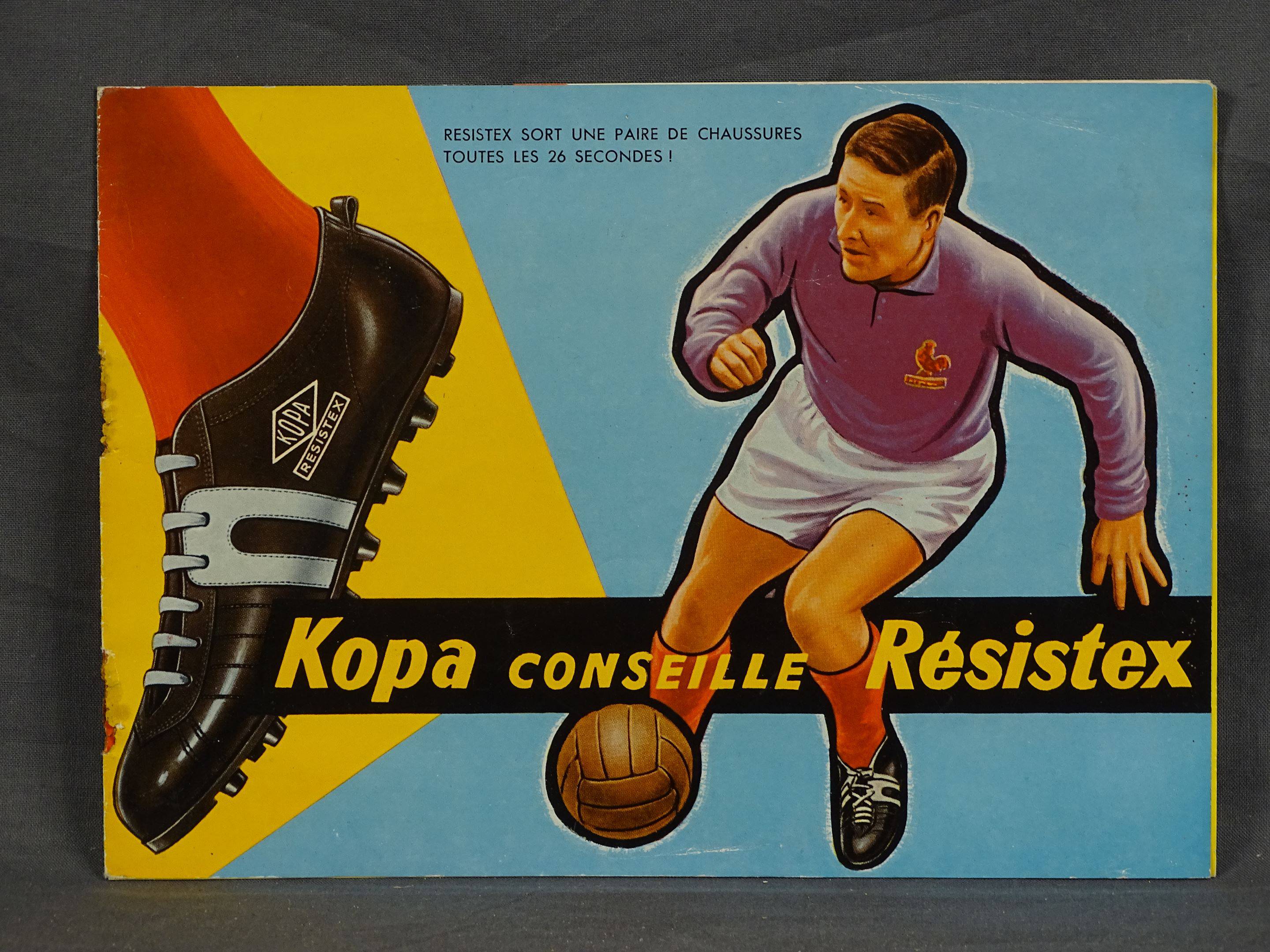 Football -  Kopa conseille Résistex !  - Livret Catalogue illustré  publicitaire ancien - Chaussures, Vente aux enchères : Timbres - Philatélie