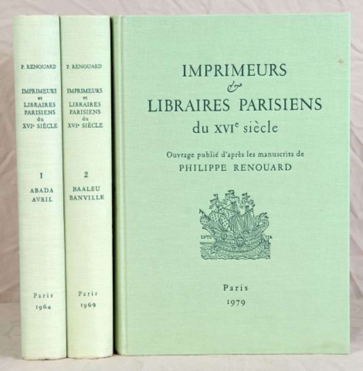 価格比較Philippe Renouard『Imprimeurs et libraires parisiens du XVIe siecle』（2冊セット）16世紀フランスパリ印刷家・出版社書誌 画集