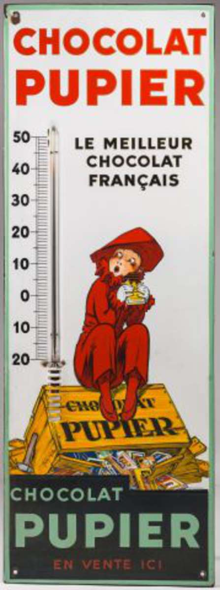Chocolat Pupier enamel thermometer