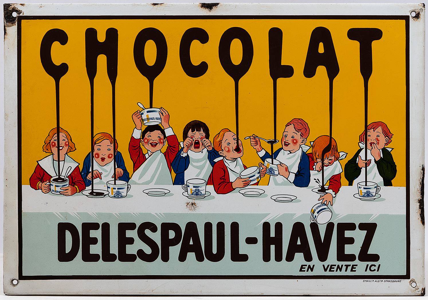 Chocolat Delespaul Havez Plaque émaillée Auctions And Price Archive 