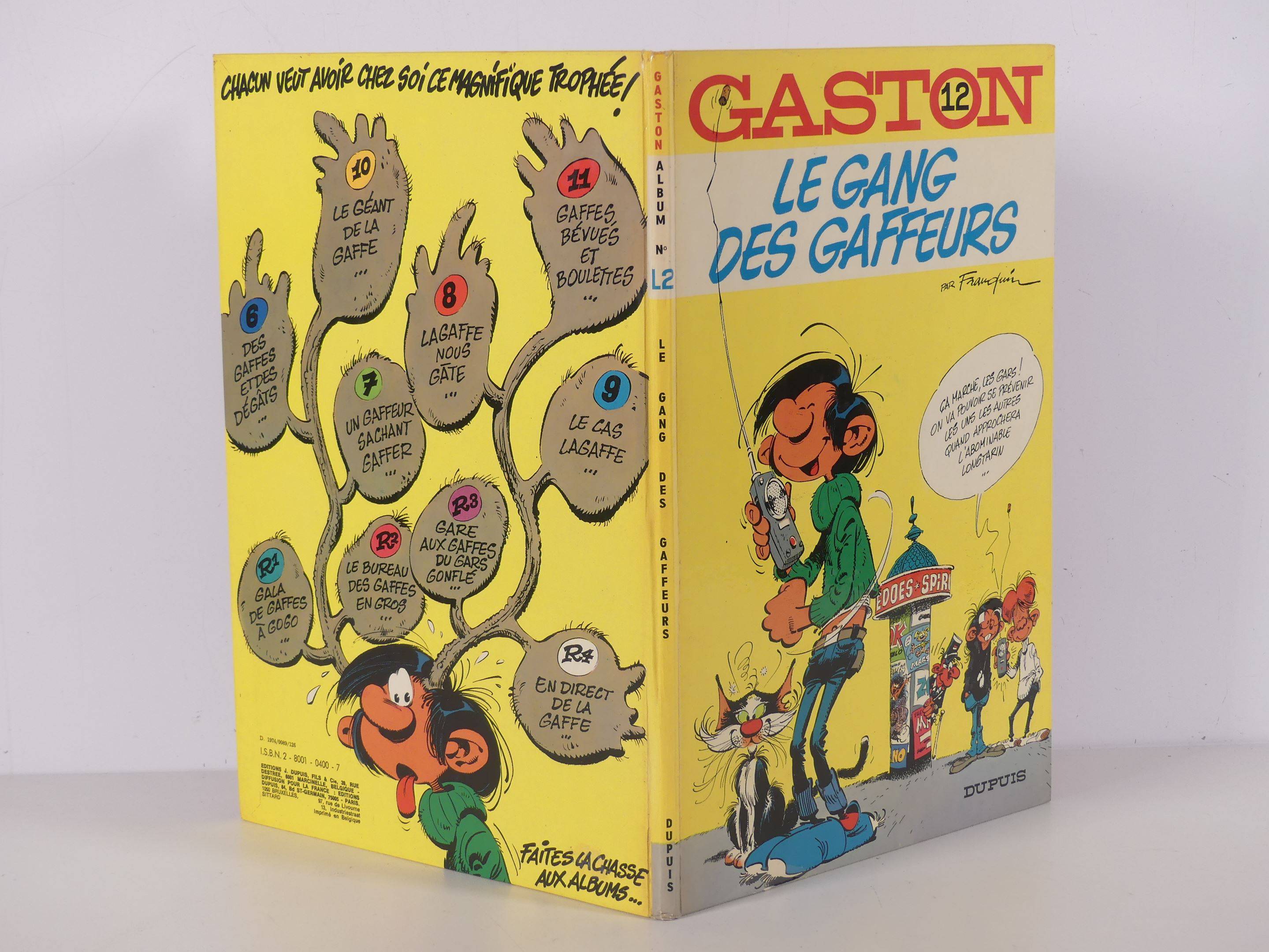 Franquin Gaston 12 Le Gang Des Gaffeurs En édition Originale De 1974 En Très Très Bel état 1887