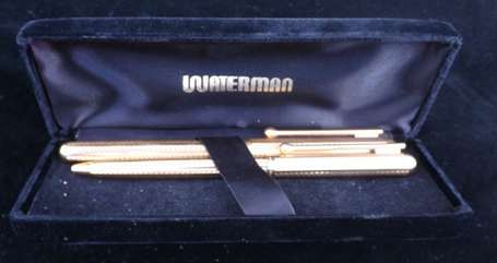 Stylo à bille et stylo à plume 18k Waterman plaqué