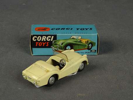 Corgi toys-Triumph TR2, blanche, neuf boite ref 