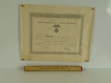 Diplôme de l'Ordre de la Légion d'Honneur - 