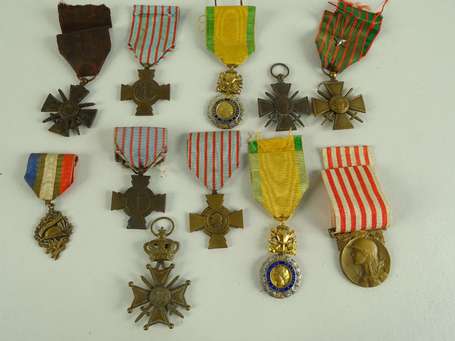 11 Médailles première guerre - croix de guerre 