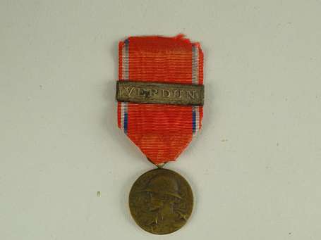 Médaille de Verdun - modèle Prud'homme avec agrafe