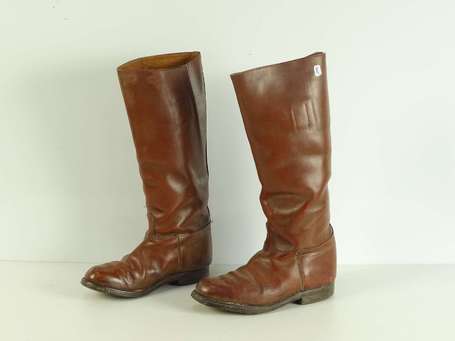 FR2GM - Paire de bottes officier de couleur rousse