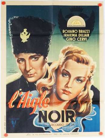 CINEMA : L'aigle Noir : Affiche lithographiée du 