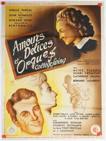 CINEMA : Amours, Délices et Orgues 1946: Affiche 