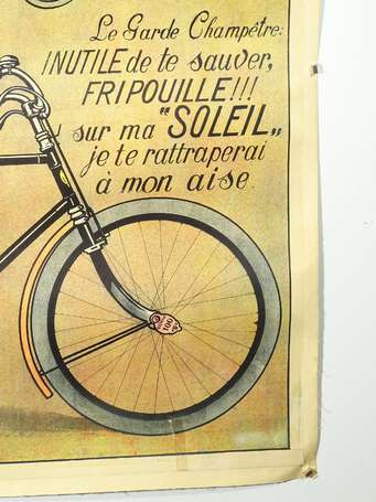 CYCLE SOLEIL : Affiche lithographiée illustrée 