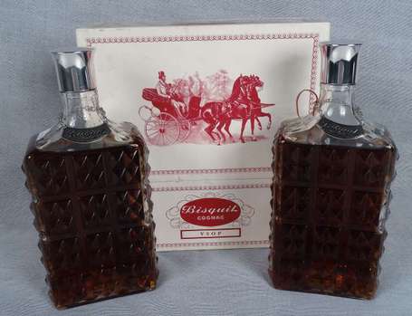 Coffret de 2 carafes  Cognac Bisquit VSOP