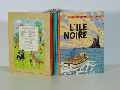 Hergé : 4 albums : Tintin ; Le Crabe aux pinces 