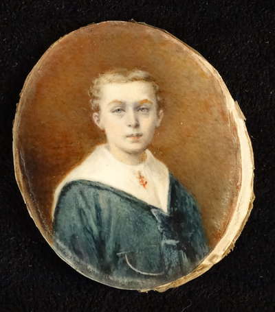 Miniature peinte sur ivoire signée, portrait du 
