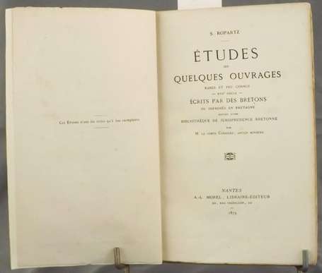 ROPARTZ Sigismond Études sur quelques ouvrages 