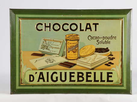 CHOCOLAT D'AIGUEBELLE : Tôle lithographiée 