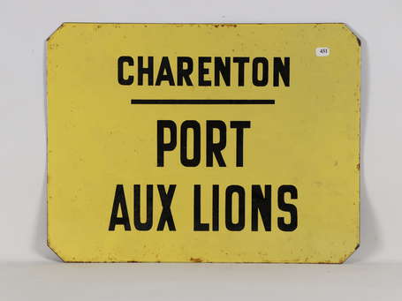 ARRÊT DE BUS « Charenton / Port aux Lions : Plaque