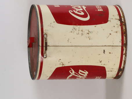 COCA-COLA : Glacière. Diamètre : 32cm. H : 39cm.