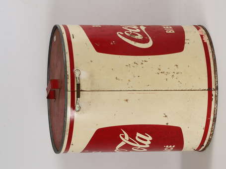 COCA-COLA : Glacière. Diamètre : 32cm. H : 39cm.