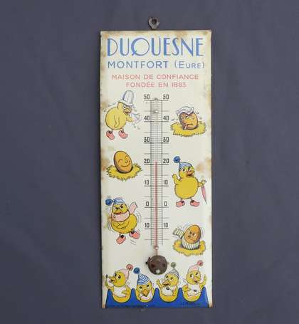 PATES DUQUESNE : thermomètre glaçcoïde illustré 