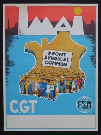 CGT - 1er Mai - Front syndical commun - affichette