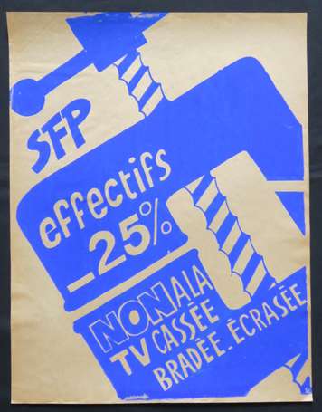 CONTESTATION - ORTF - 1978 - réunion de 5 affiches