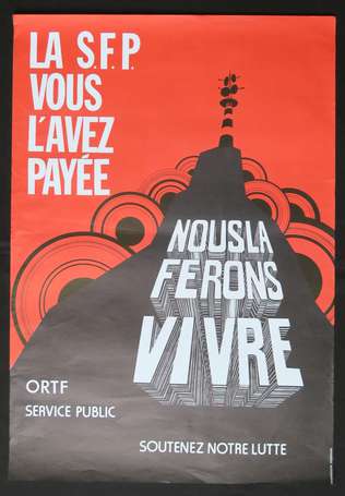 CONTESTATION - ORTF - 1978 - réunion de 5 affiches