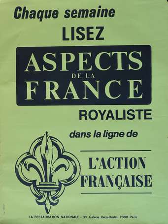 ACTION FRANCAISE - lot de 6 affiches - divers 