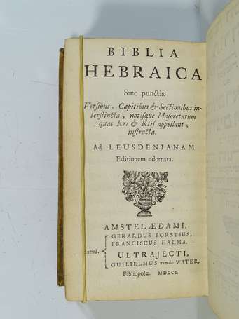 [RELIGIOSA - BIBLE EN HÉBREU] - Biblia hebraica - 