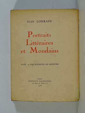 LORRAIN (Jean) - Portraits littéraires et mondains