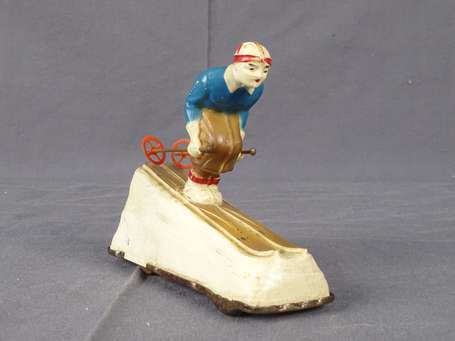 Celluloid - Skieur, jouet mécanique, 10 cm - Bel 