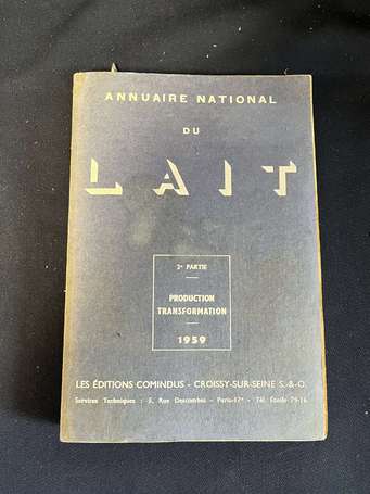 Annuaire National du Lait 1959 - bel ouvrage 