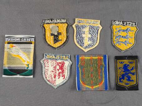 2gm - reconstitution - lot d'insignes tissus , 