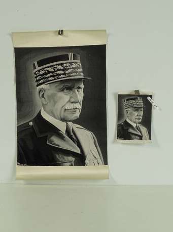 FR2GM - Pétain - Deux portraits du Marechal tissus