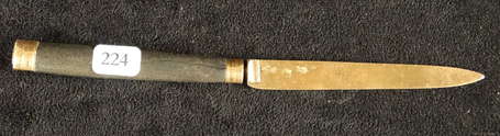 Couteau à fruit XVIIIè avec lame et virolés en or 