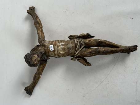 Christ en bois polychromé. XVIIIe siècle. 