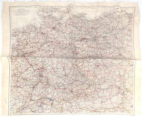 US2GM - Carte en soie , Europe et nord de la 