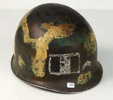 US2GM - Casque M1 , coque camouflée , manque une 