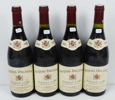 4 Bts Volnay 1er cru Jacques Delatour 1990 ES