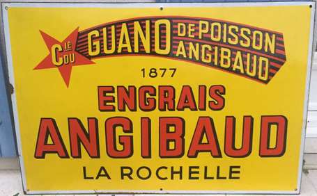 ENGRAIS ANGIBAUD: Grande plaque émaillée. 120 x 