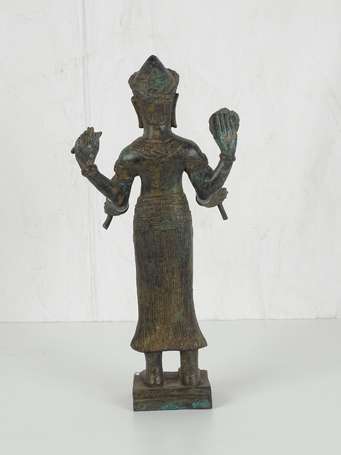 CAMBODGE Bbronze style KHMER moderne patine de 