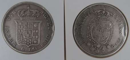 Italie (Naples et Sicile) Lot de 2 pièces en 