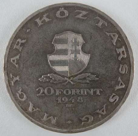 Hongrie. 1 pièce de 20 forint en argent centenaire