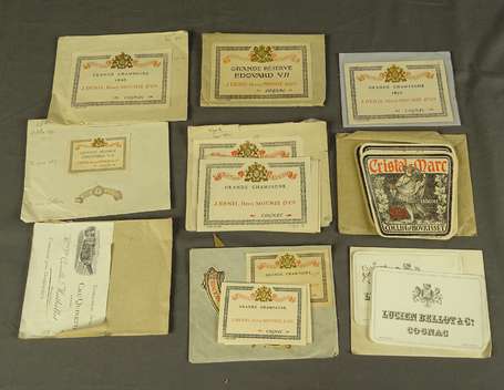 Cognac - Lot de plus de 100 Etiquettes de Cognac 