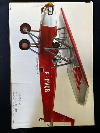 Aviation - le POTEZ 60 - aquarelle par N. 