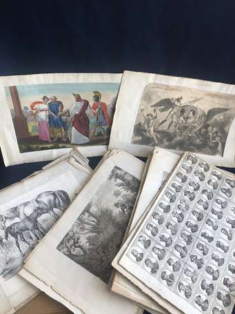 Un lot de Gravures anciennes , à trier