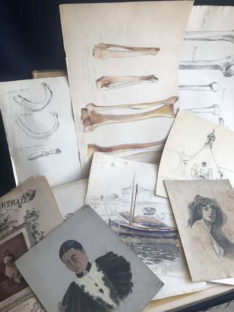 Un lot de Gravures anciennes , dessins et 