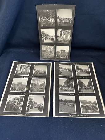 WW2 , guerre 1939-1945 - 3 planches contact de 6 