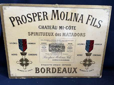 « Prosper MOLINA fils , cognac et bordeaux , 