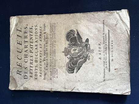 Vieux papiers 18ème - Recueil 1771 des chartres , 