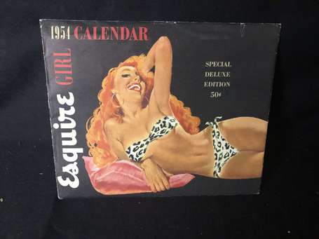 Curiosa - calendrier pin up 1954 - illustrateur 